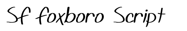 SF Foxboro Script font preview